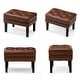 preview thumbnail 27 of 42, Glitzhome 22"W Mid-century PU Leather Tufted Ottoman Foot Stool