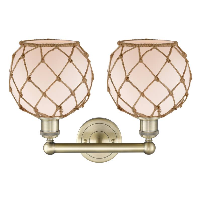 Innovations Lighting Endless Possibilities Edison - Farmhouse Rope - 2 Light 17" Bath Vanity Light