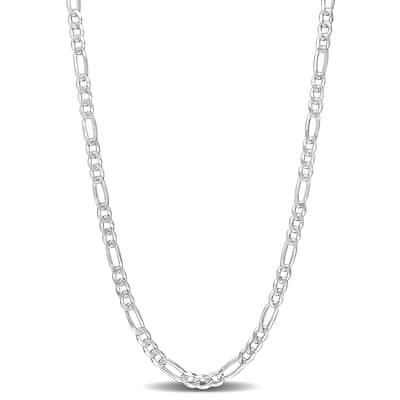 Miadora Sterling Silver Figaro Necklace