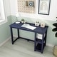 preview thumbnail 49 of 63, Max and Lily Desk with Bookshelves Blue - 47 in