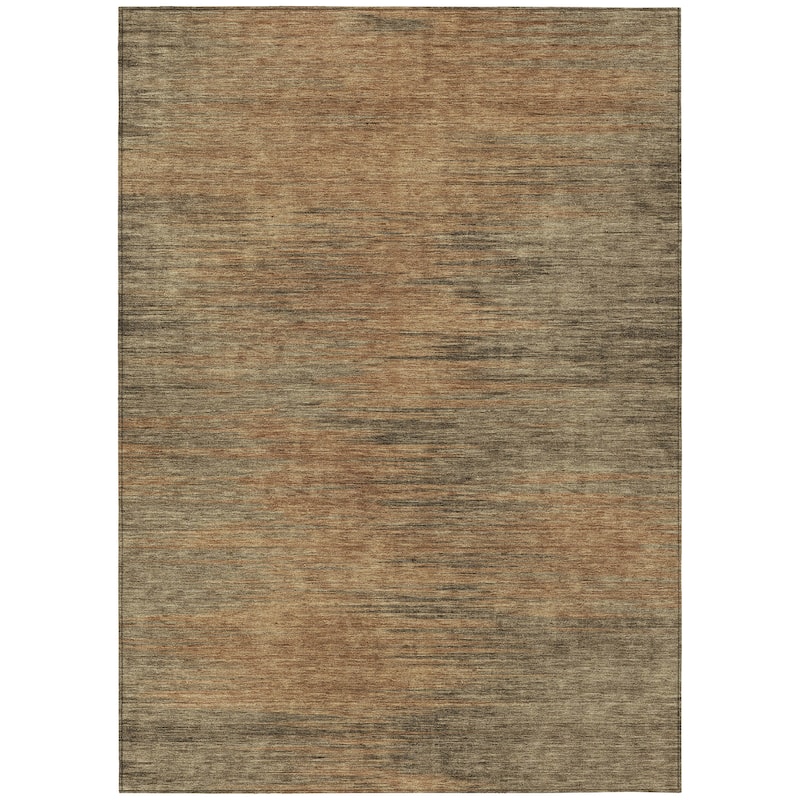 Machine Washable Indoor/ Outdoor Chantille Solid Ombre Rug