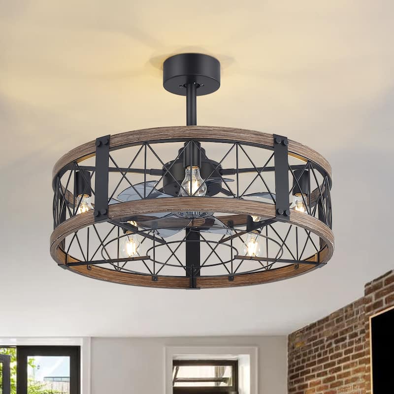 21-In LED Chandelier Ceiling Fan with Light Remote(3-blade)