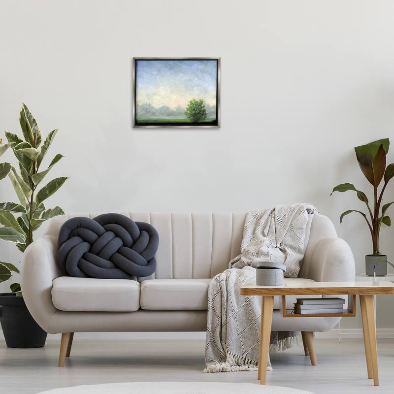 Stupell Serene Morning in Countryside Framed Floater Canvas Wall Art Design By Ashley Davis