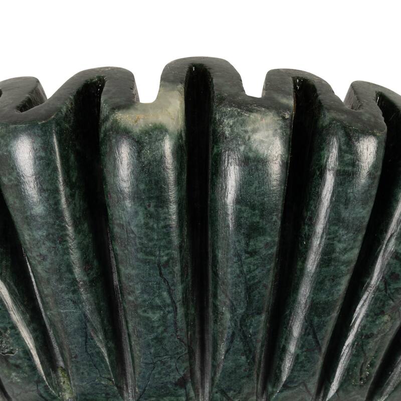 Marble Pleated Dish - 7.0"L x 7.0"W x 2.5"H