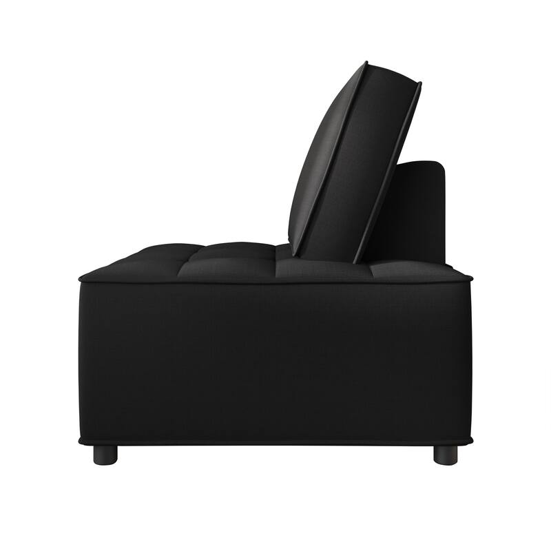 Clayfell Lancy Linen Tufted Square Accent Chair