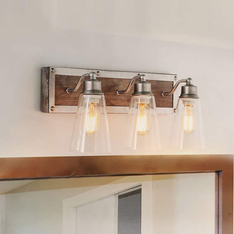 Carbon Loft Antique Bathroom Vanity Silver Linear Wall Sconce