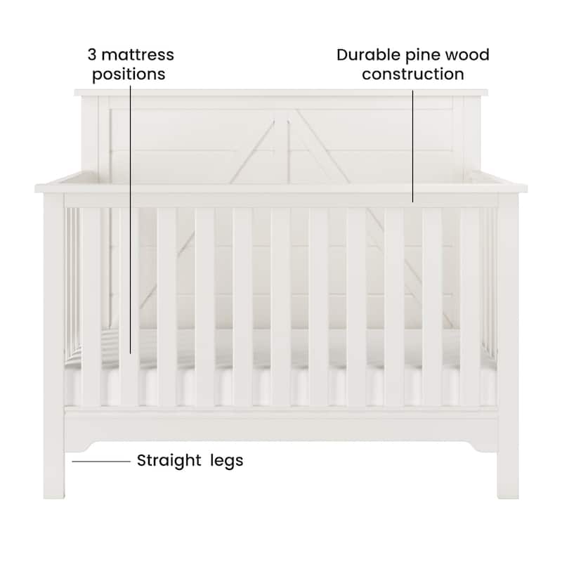 Forever Eclectic Woodland 4-in-1 Convertible Baby Crib