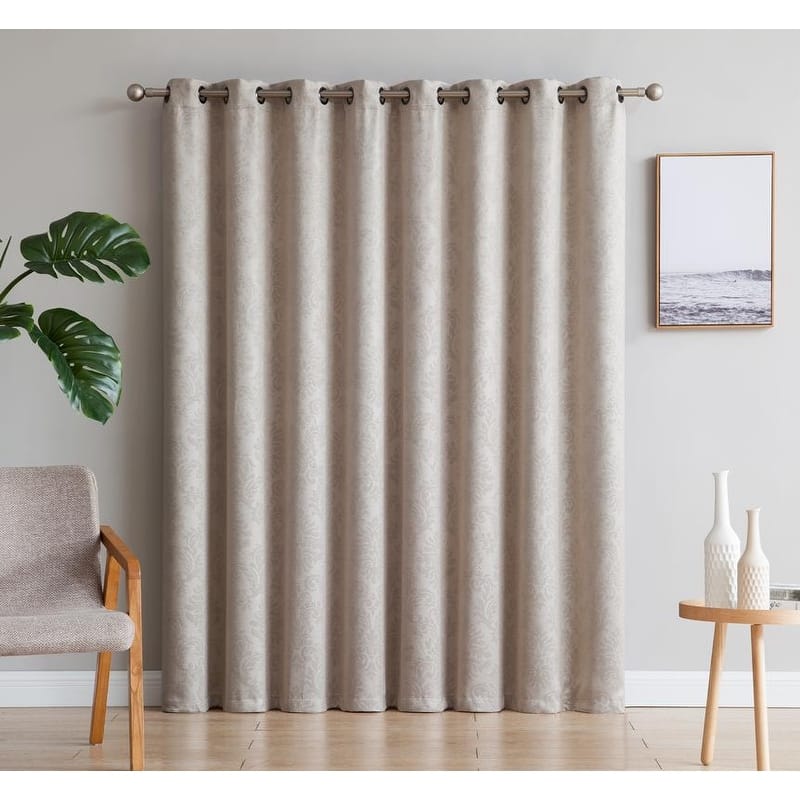Gracewood Hollow Plakalo Embossed Thermal-weaved Blackout Grommet Drapery Curtains