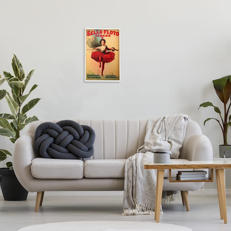 Stupell Sells-Floto Circus Vintage Poster Framed Giclee Art Design By Marcus Jules