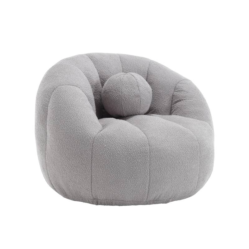 HOMEFUN Cozy Beanbag Sofa With Memory Foam Filler, Oversized Round Sofa Couch For Adults, Comfy Lazy Floor Sofa