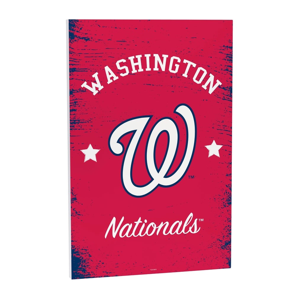 Washington Nationals Wooden Door Decor Wall Sign - Multi-Color