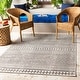 preview thumbnail 4 of 31, Livabliss Cintia Indoor/ Outdoor Bohemian Stripe Area Rug 2' x 2'11" - Black