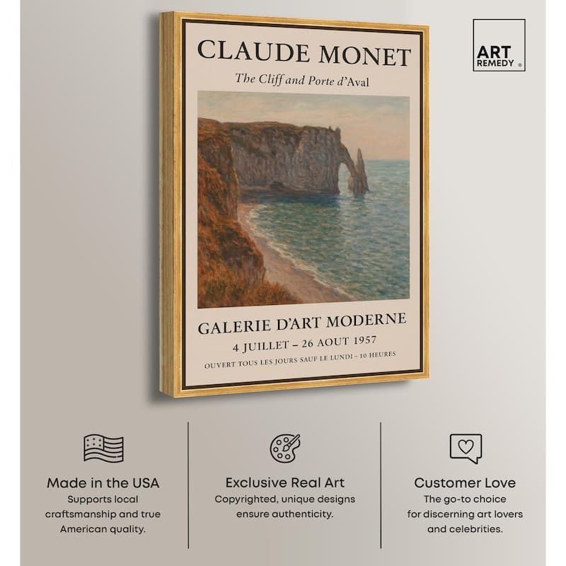 Monet's Seascape Canvas by Art Remedy