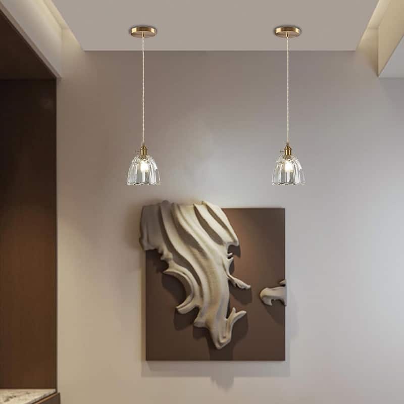 5.9 Inch hanging light gold hanging light fixtures glass, metal pendant lights