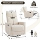 preview thumbnail 13 of 22, Recliner Chair, Swivel Rocking, Glider Rocker Recliner, Nursery Chair With Footrest For Living Room