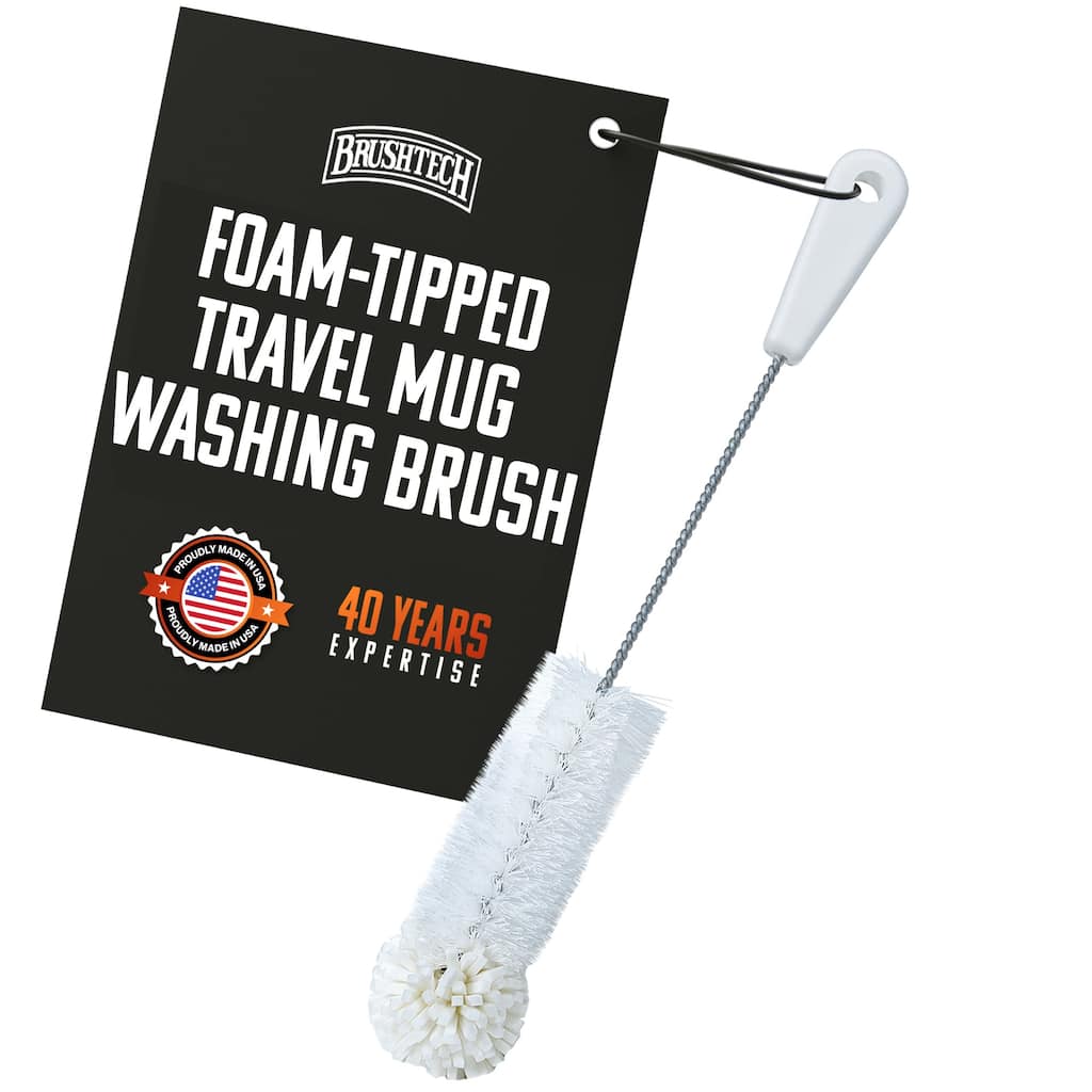 Brushtech Foam-Tipped Travel Mug Washing Brush - 15 in