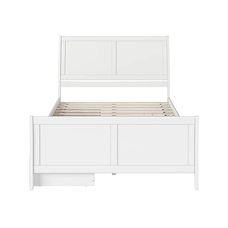 AFI Portland Platform Bed with Matching Footboard & Storage Drawers