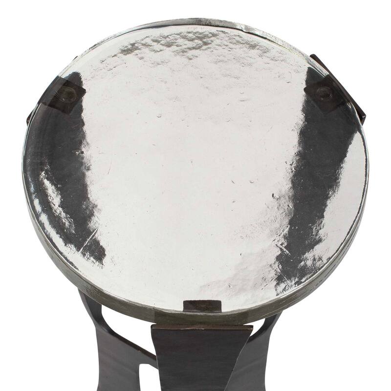 Uttermost Renaud Dark Bronze Drink Table - 10.00" W x 24.00" H x 10.00" D