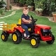 preview thumbnail 1 of 25, Kids Ride on Tractor with Detachable Trailer and Remote Control