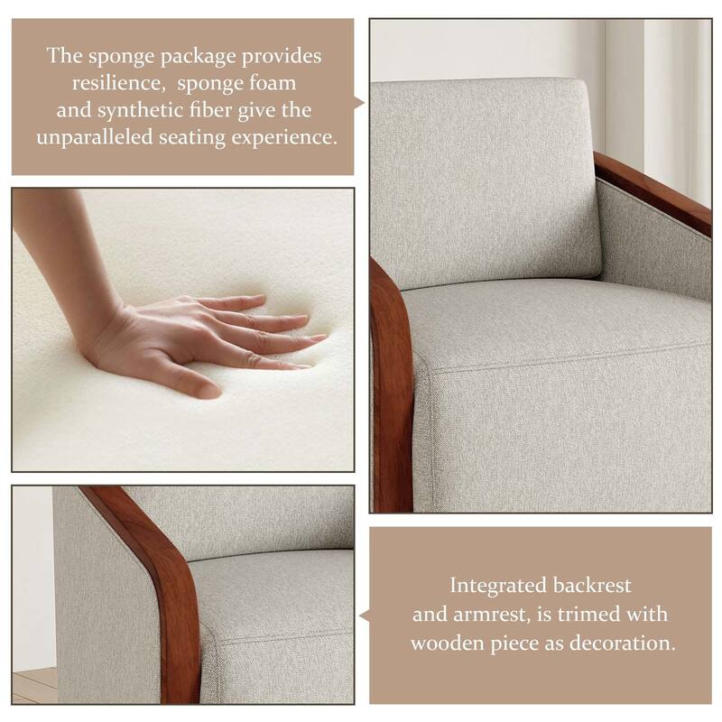 Modern Upholstered Swivel Accent Chair Set of 2