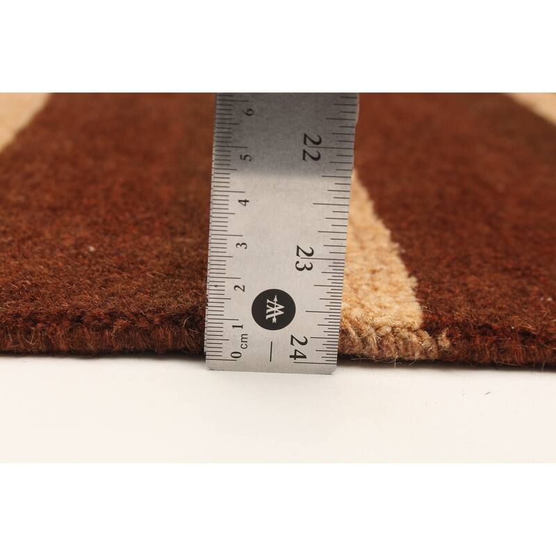 ECARPETGALLERY Hand-knotted Opulence Brown Wool Rug - 3'0 x 11'4