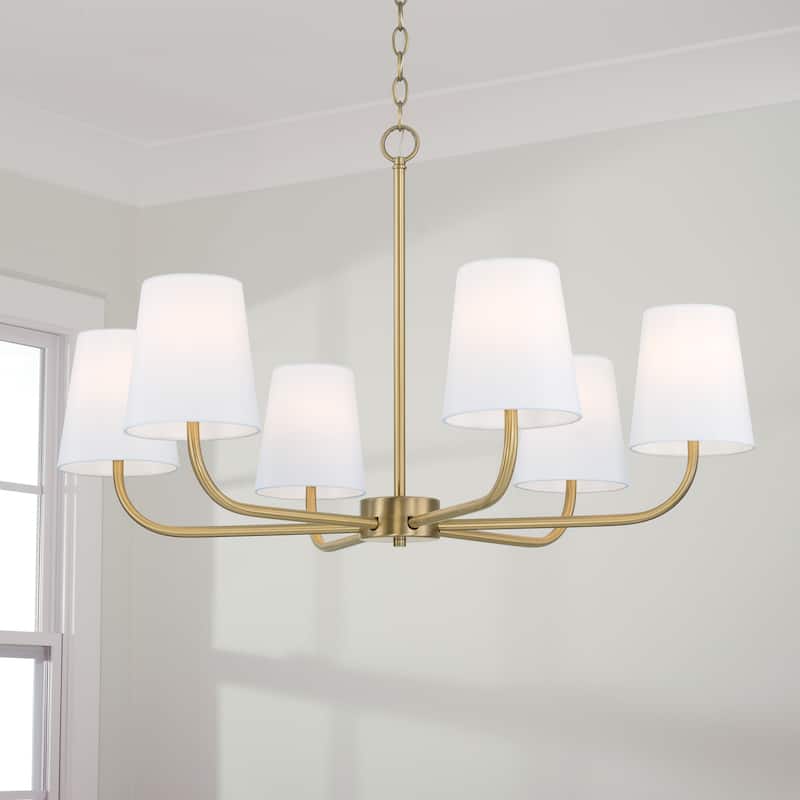 Brody 6-Light Chandelier - 34.50"W x 21"H
