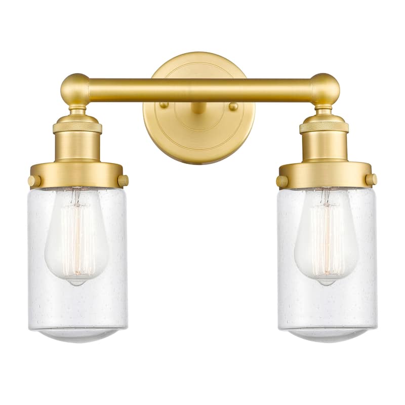 Innovations Lighting 616-2W-10-16 Dover Vanity Dover 2 Light 16" Wide - Satin Gold / Seedy