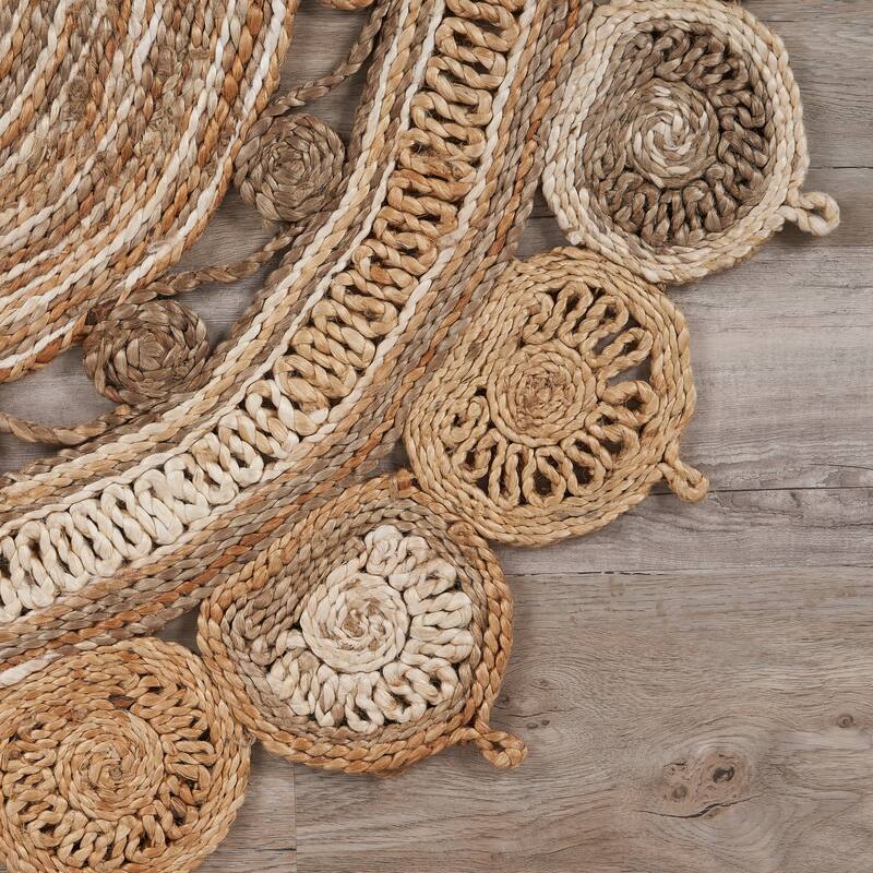 Bera Farmhouse Braided Jute Oval Indoor Area Rug by Sevita