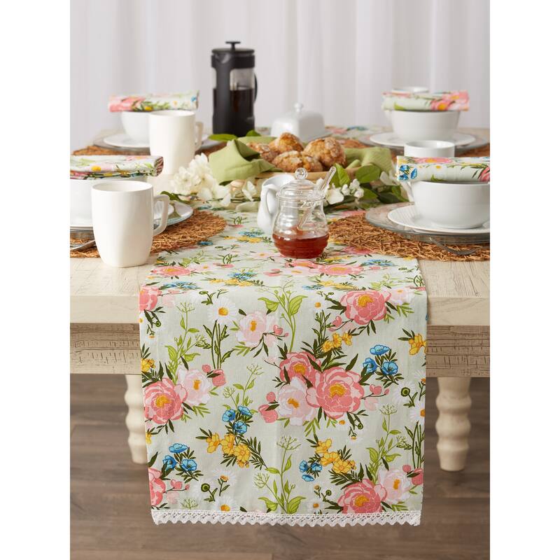 DII Spring Bouquet Print Table Runner
