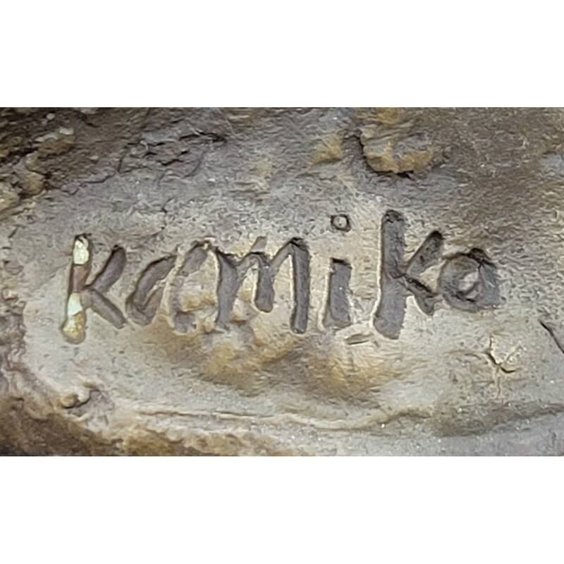 Japanese Samurai Warrior Archer W/ Bow - Bronze Statue Sculpture Figure By Kamiko