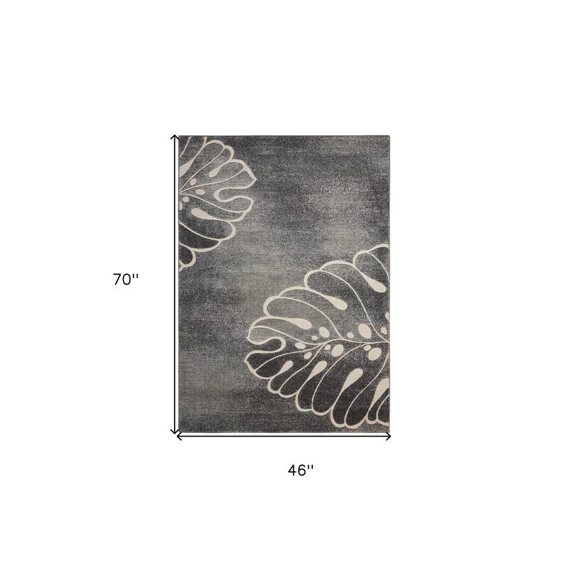Fuze Power Loomed Modern Stain Resistant Area Rug By HomeRoots - 70' X '46' X '0.5