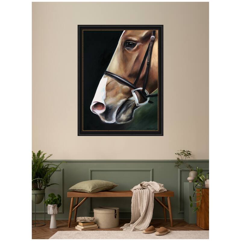 Kate and Laurel Chestnut Horse by Mary Sparrow Framed Wall Art Print