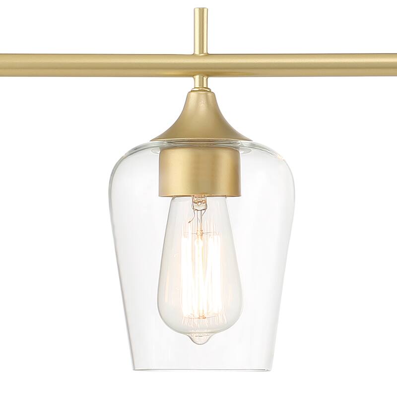 Amboise 6- Light Modern Bathroom Vanity Light with Clear Glass Shade with UL Certified - 44.5 inches