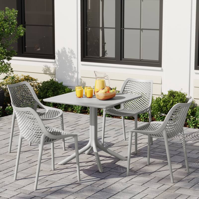 Frond and Form 4-Person Outdoor Square Dining Set