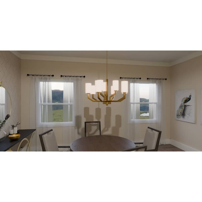 Cavalier 9-Light Aged Brass Chandelier