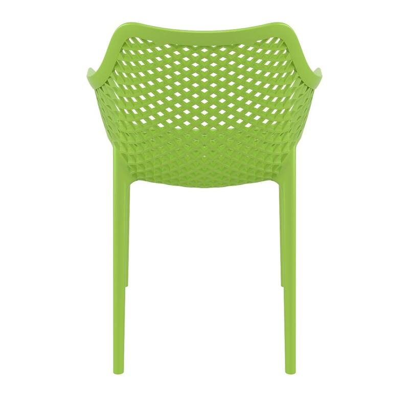 32.25" Tropical Green Outdoor Patio Dining Arm Chair - Extra Large