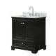 Option Dark Espresso / White Carrara Marble Top /
