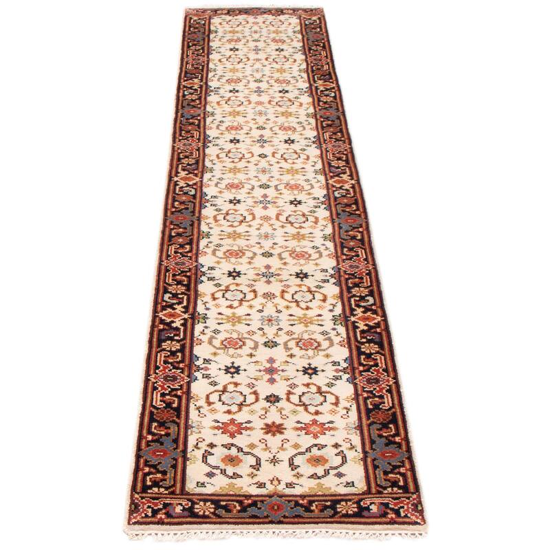 ECARPETGALLERY Hand-knotted Serapi Heritage Cream Wool Rug - 2'7 x 11'9