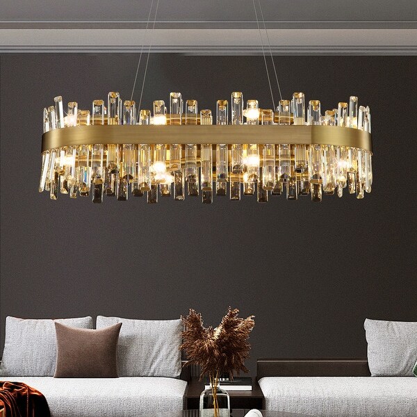 Modern 5-Light Black & Gold Chandelier With Globe Shades – For Kitchen, Hallway, Dining Room