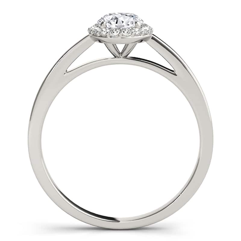 Auriya 14k White Gold Lab Grown Oval Diamond Halo Engagement Ring 0.50 to 5.00 ct. tw. (F-G VS)