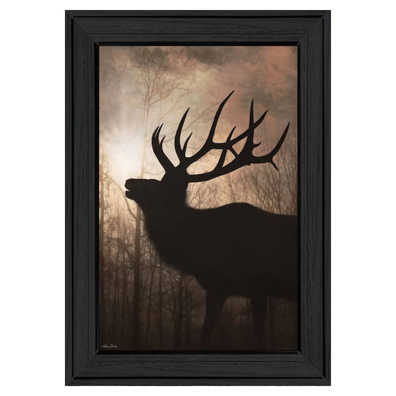 TrendyDecor4U "Elk Sunrise II" Framed Print Wall Art