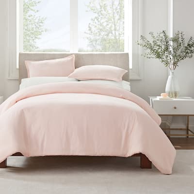 Serta Simply Clean Antimicrobial 3 Piece Duvet Set