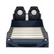 preview thumbnail 16 of 14, Kids Race Car-Shaped Platform Bed with LED and Upholstered Seat-type Backrest