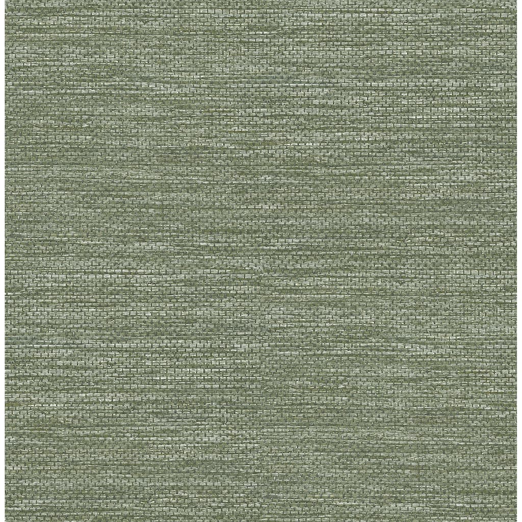 A-Street Prints Malin Moss Faux Grasscloth Wallpaper