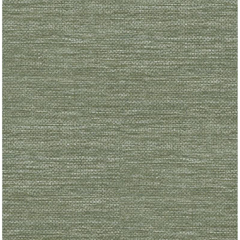 A-Street Prints Malin Moss Faux Grasscloth Wallpaper