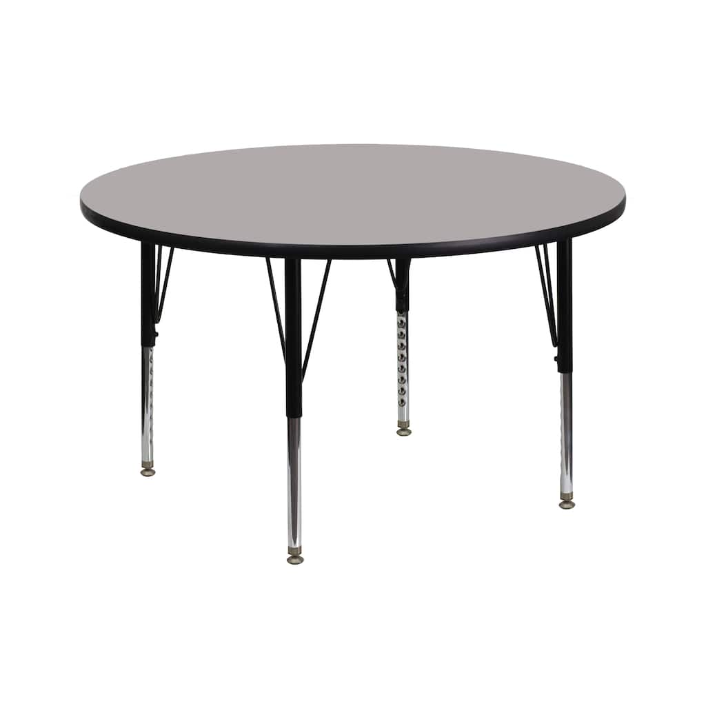 42" Round HP Laminate Activity Table - Height Adjustable Short Legs