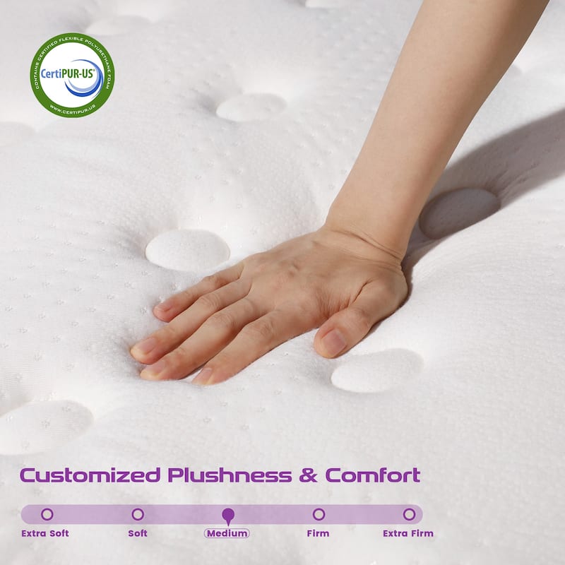 12 Inch Hybrid Mattress, Memory Foam and Individually Pocket Springs Mattress,Mattress in Box