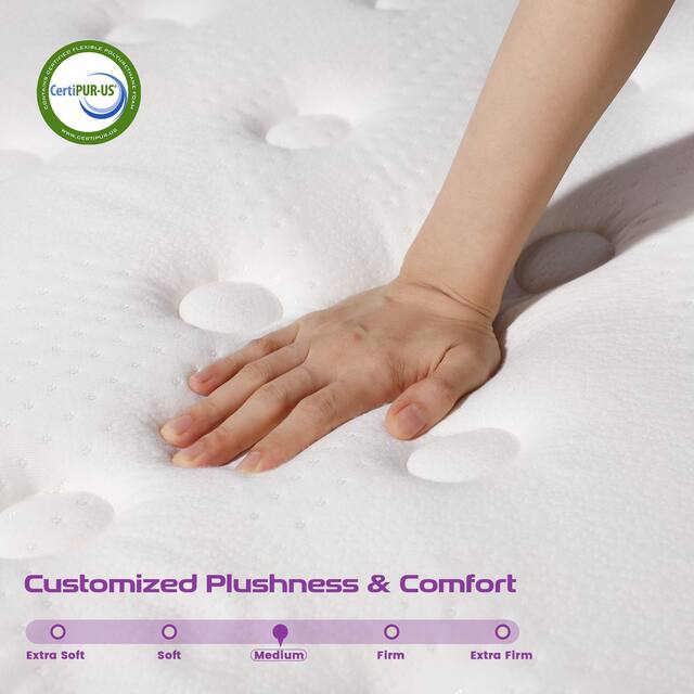 Sersper 12-inch Memory Foam and Innerspring Hybrid Mattress