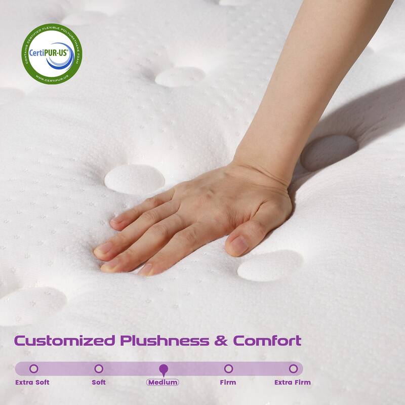 Sersper 12-inch Memory Foam and Innerspring Hybrid Mattress