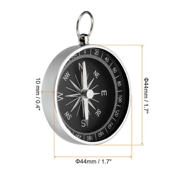 Pocket Compass Outdoors Navigation Compass with Key Ring White - Bed ...